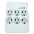 Master Electronics White 6 Power Outlet Surge Tap 148063